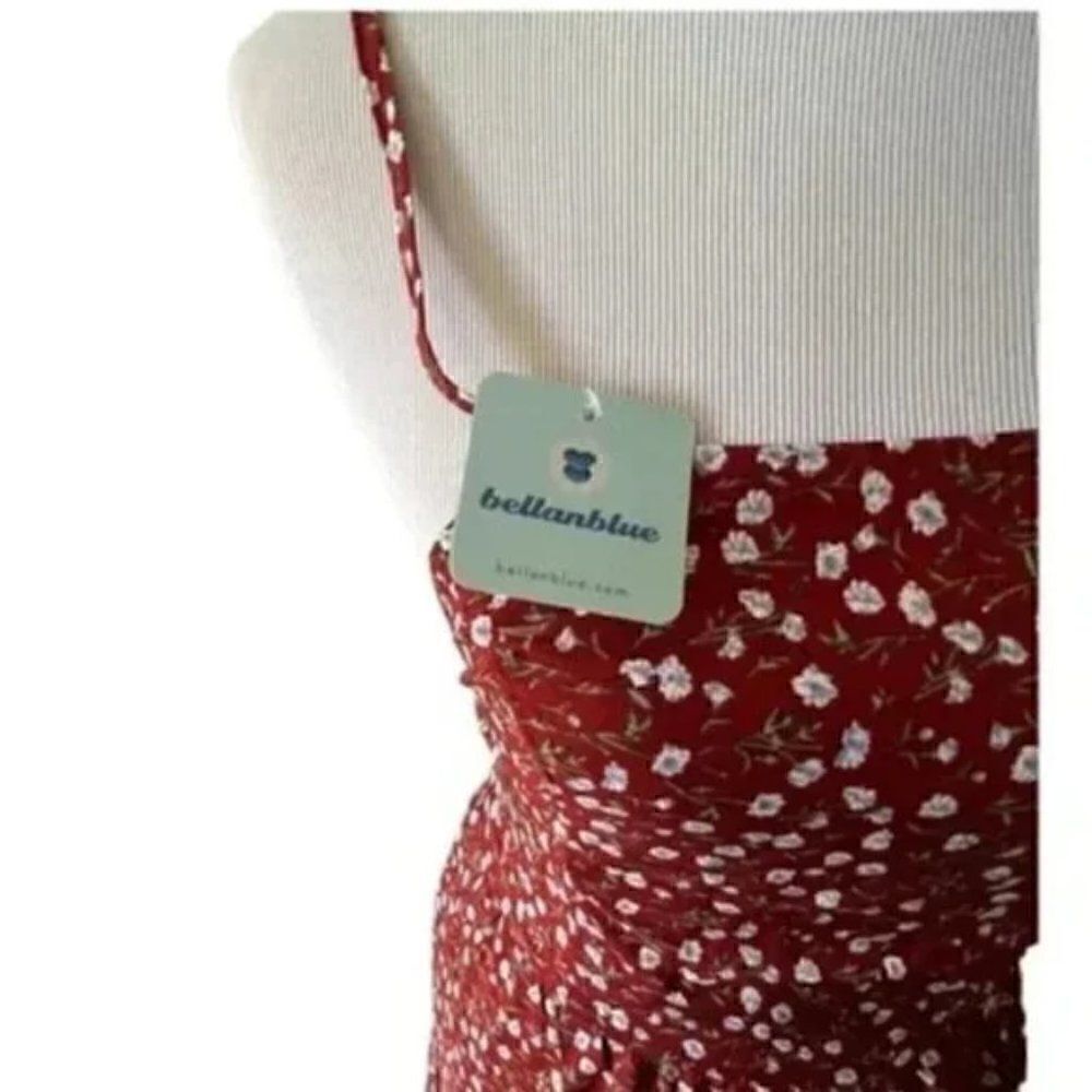 🆕 bellanblue Floral BOHO Lace Up Back Maxi Dress size M - Picture 3 of 6